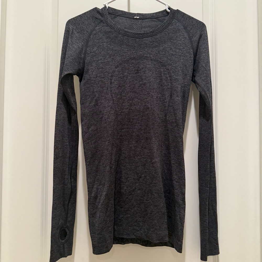 Lululemon Swiftly Tech Long Sleeve 2.0 Charcoal Gray Size 6
